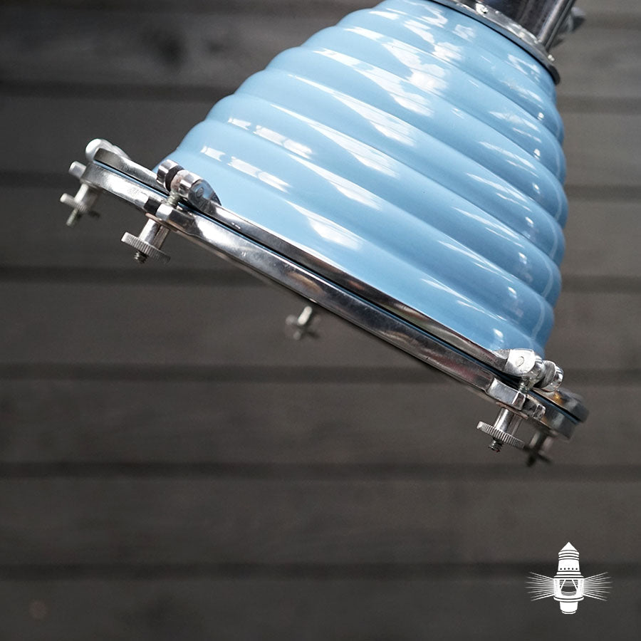 Wiska Aluminium Fluted Cargo Pendant - Trade Wind Blue Trinity Marine