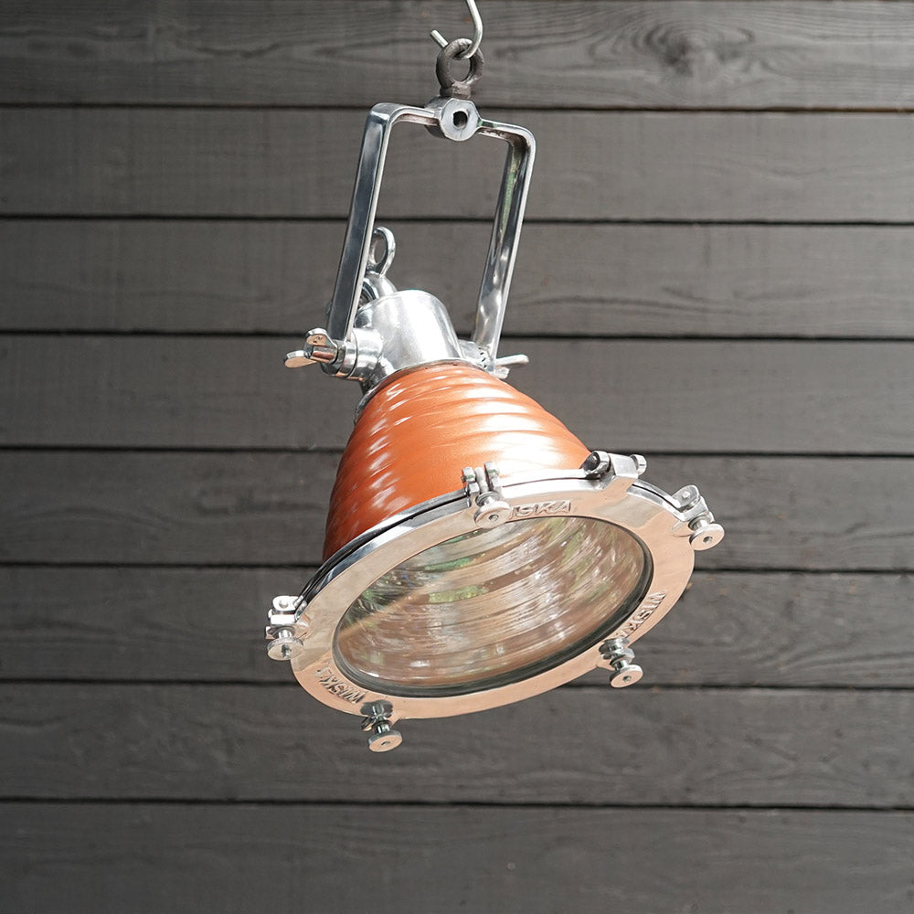 Wiska Fluted Copper Finish Pendant Light Trinity Marine