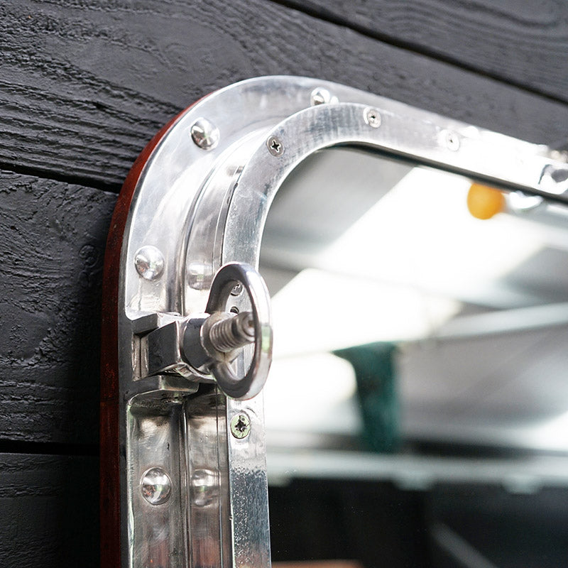 Large Salvaged Opening Ship’s Window Mirror – 82 x 162cm Trinity Marine