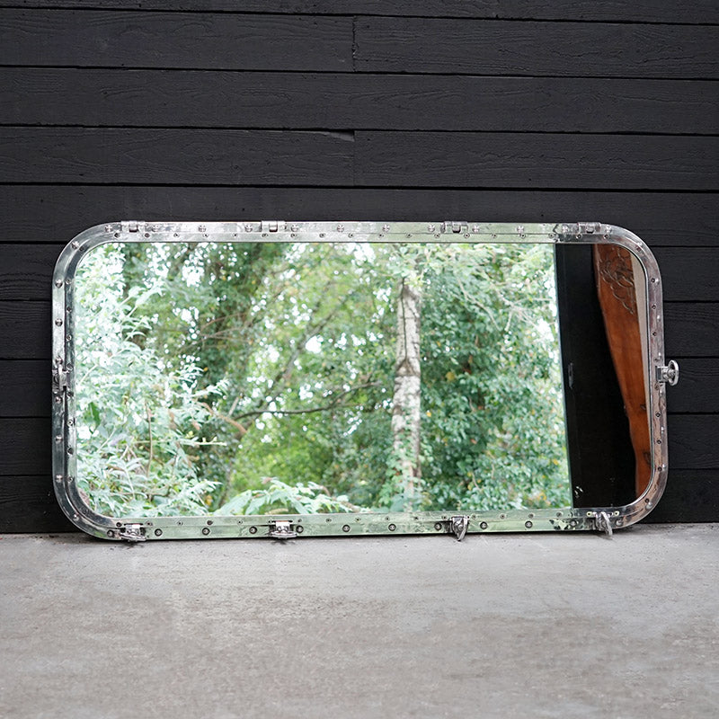 Large Salvaged Opening Ship’s Window Mirror – 82 x 162cm Trinity Marine