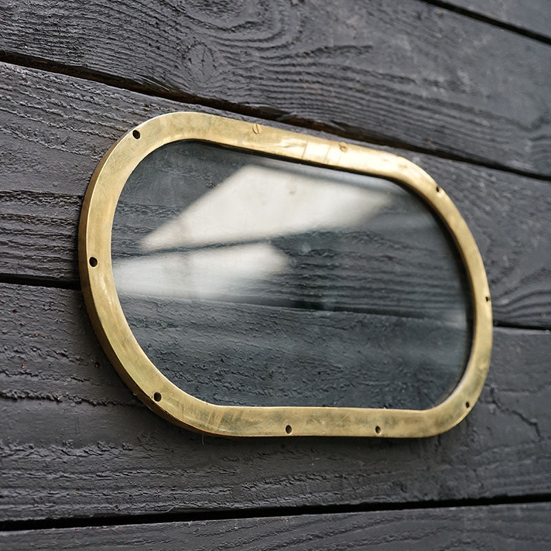 Vintage Brass Oval Ships Doors Porthole Windows Trinity Marine