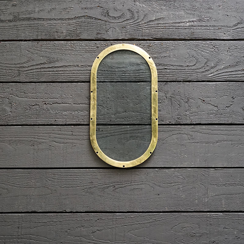 Vintage Brass Oval Ships Doors Porthole Windows Trinity Marine