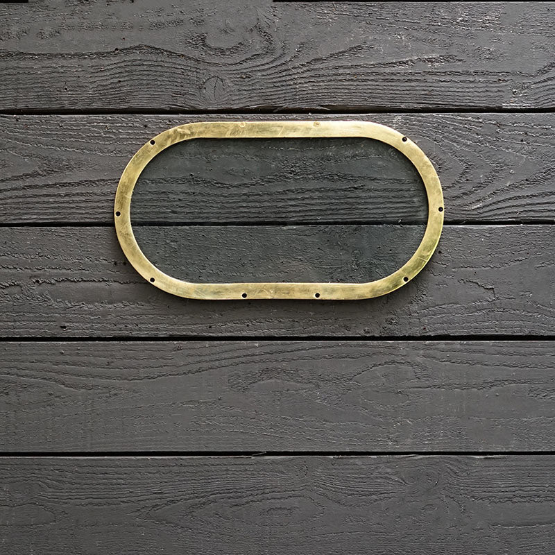 Vintage Brass Oval Ships Doors Porthole Windows Trinity Marine