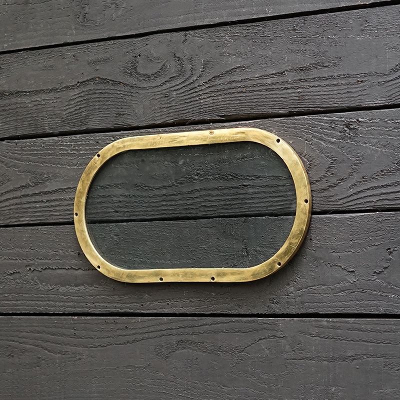 Vintage Brass Oval Ships Doors Porthole Windows Trinity Marine