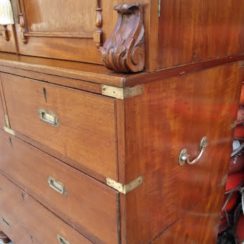 Campaign Chest of Drawers And Dresser Top Trinity Marine