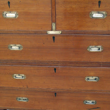 Campaign Chest of Drawers And Dresser Top Trinity Marine
