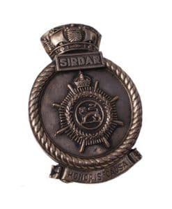 Royal Navy WW2 Ships Badge - HMS Sirdar 1943