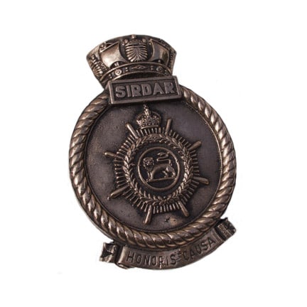 Royal Navy WW2 Ships Badge - HMS Sirdar 1943