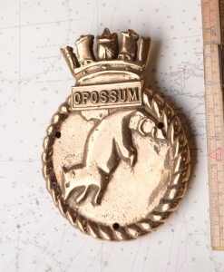 Royal Navy HMS Opossum Boat Badge - 1944