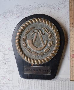 Royal Navy WW2 Boat Badge - HMS Camperdown 1945