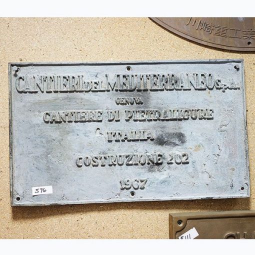 Ships Engine - Builders Plate Cantieri 1967 No 202