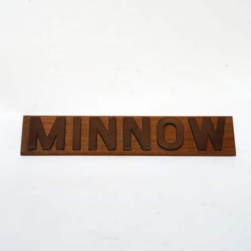 Original HMS Minnow Submarine Name Board - 1955