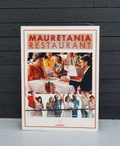 Original Cunard QE2 Large Advertising Placard - Mauretania Restaurant