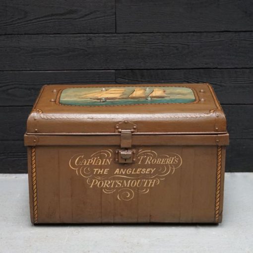 Hand Painted Traveller's Trunk Detailing The Anglesey