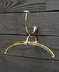 Vintage French Brass Coat and Hat Hanger - Wall Mounted
