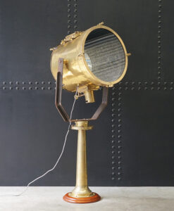 Brass Naval Frigate Searchlight Floor Lamp