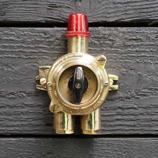 Industrial Vintage Brass Light Switch w: Light